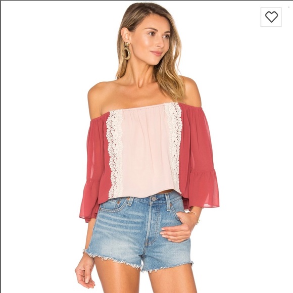 Tularosa Tops - Tularosa Alexa Top in Dusty Berry & Nude